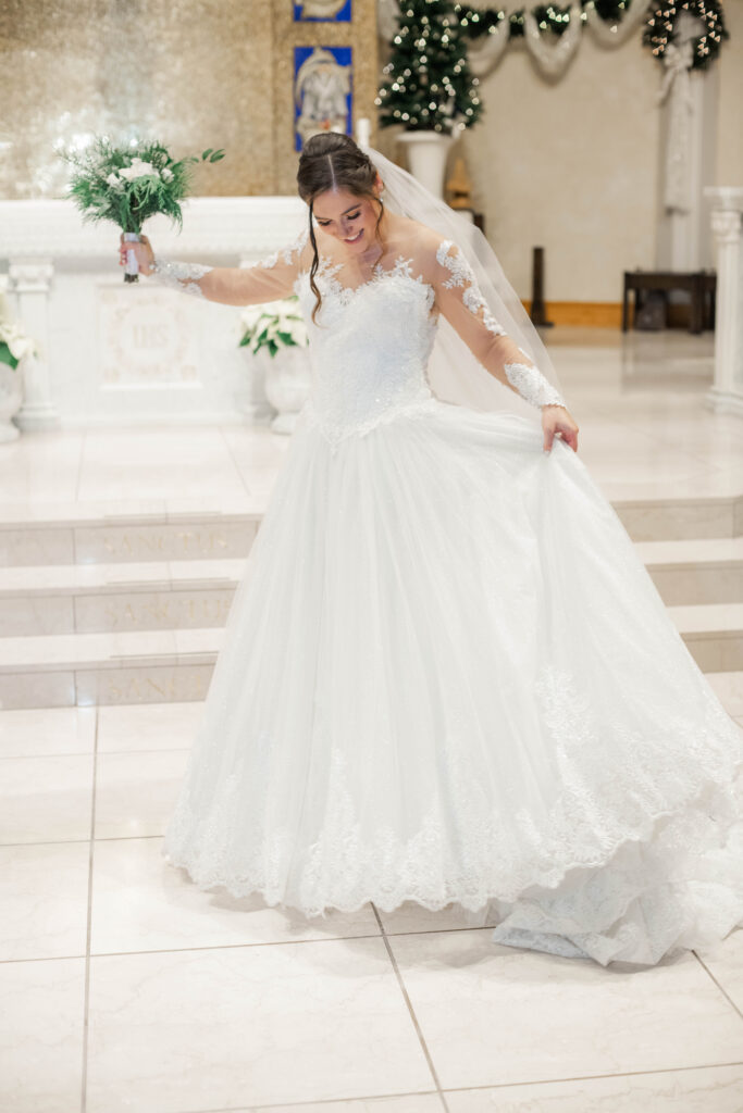 Catholic wedding, winter wedding, Our Lady of Mt. Carmel